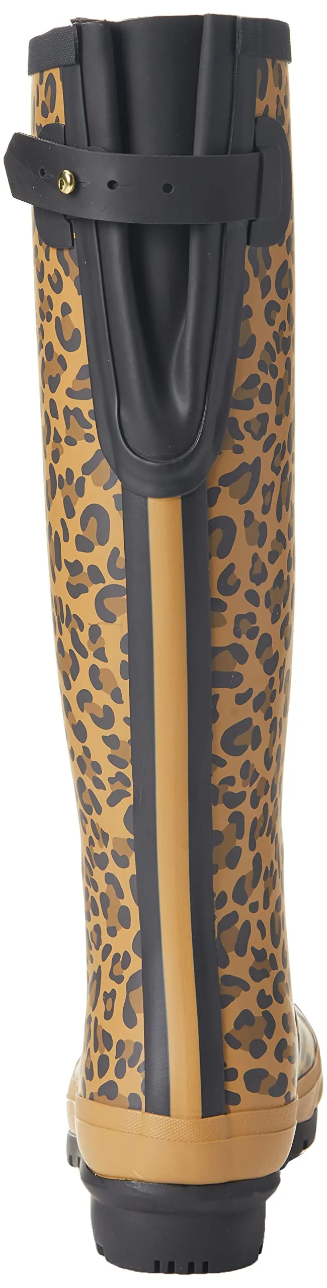 Joules Women's Welly Print Tan Leopard Size 7 Knee High Rain Boot