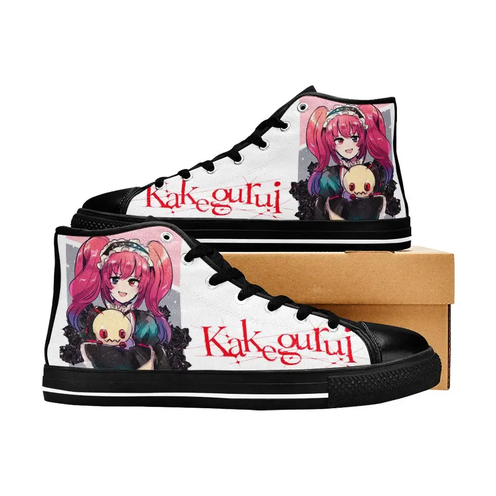 Kakegurui Compulsive Gambler Erimi Mushibami Shoes High Top Sneakers for Kids and Adults