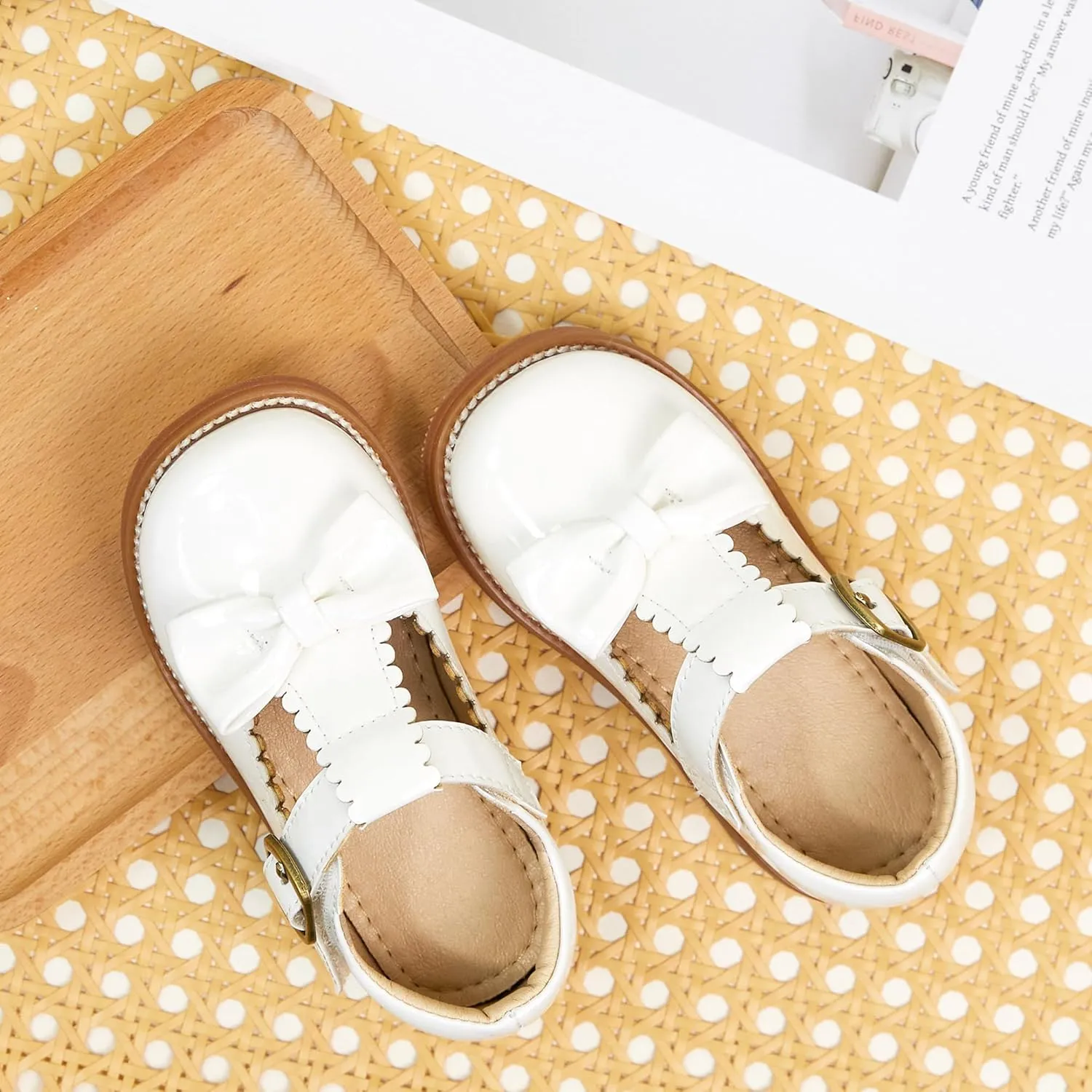 Kiderence Toddler Girls Mary Jane Dress Shoes Little Girls School Oxford Flats