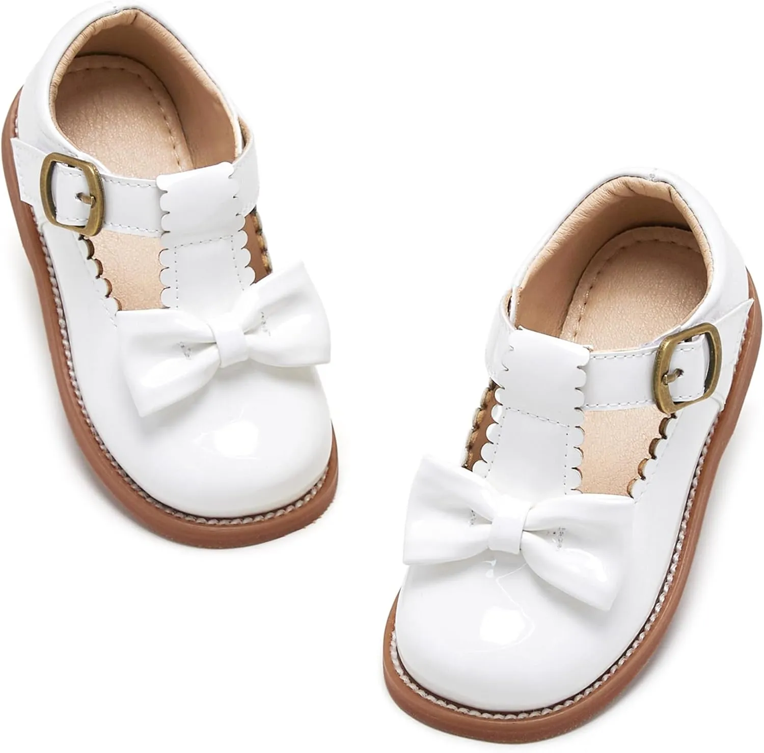 Kiderence Toddler Girls Mary Jane Dress Shoes Little Girls School Oxford Flats