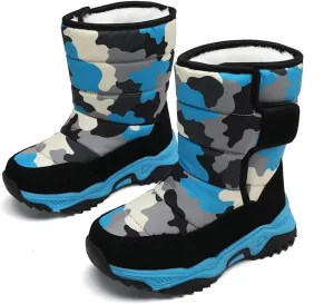 Kids Boys Girls Winter Rain Boots, Insulated Thickened Fleece Warm Snow Boots, Children ?aterproof Mud Boots