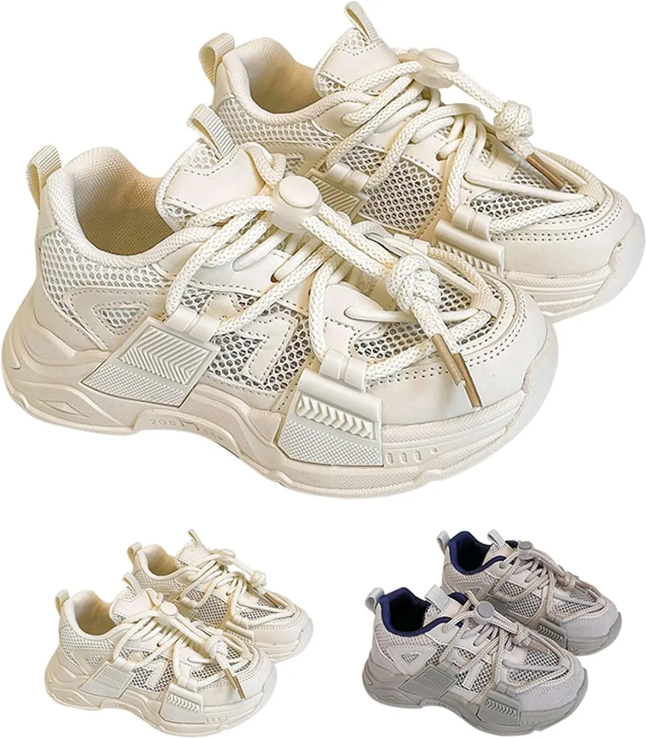 Kids Boys Sports Shoes Casual Mesh Breathable Trend Fashion Children's Personalized Lace Up Sports Running Shoes