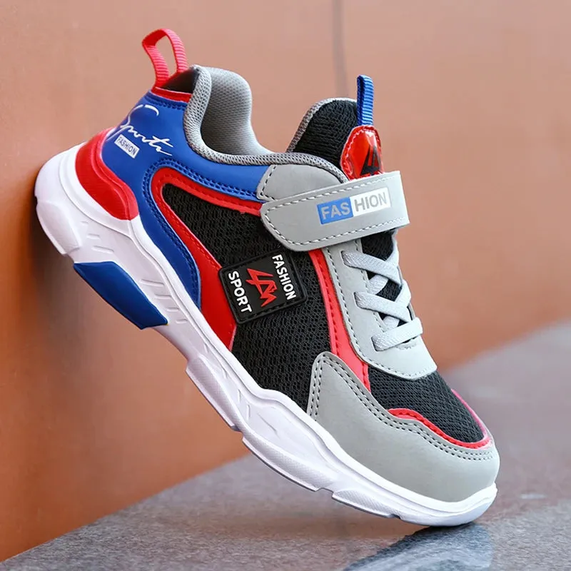 Kids' Breathable Mesh Sneakers – Lightweight Summer Hook & Loop Running Shoes for Active Boys & Girls - Easy Gifts for Children