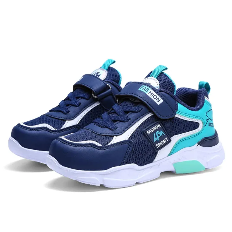 Kids' Breathable Mesh Sneakers – Lightweight Summer Hook & Loop Running Shoes for Active Boys & Girls - Easy Gifts for Children