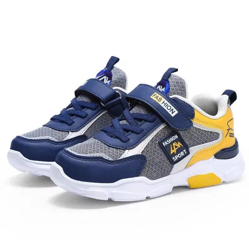 Kids' Breathable Mesh Sneakers – Lightweight Summer Hook & Loop Running Shoes for Active Boys & Girls - Easy Gifts for Children