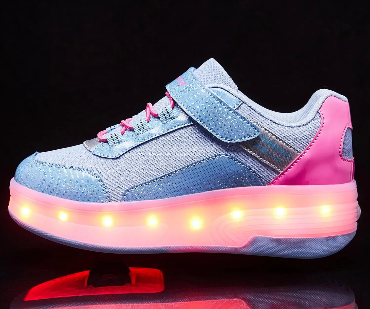 Kids LED Light-Up Roller Skate Shoes Fun Stylish Shoes with Wheels for Boys Girls for Birthdays Parties Christmas