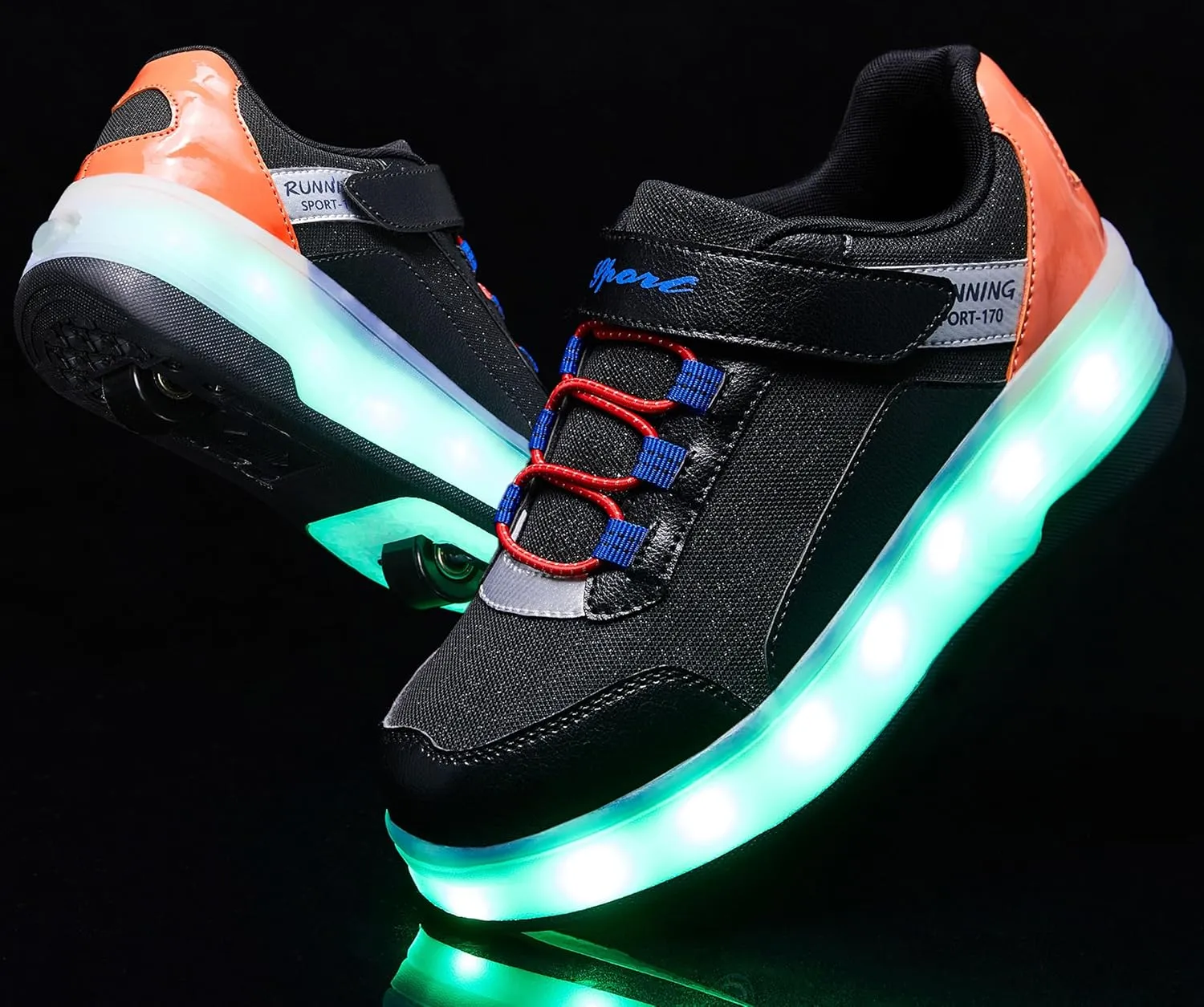 Kids LED Light-Up Roller Skate Shoes Fun Stylish Shoes with Wheels for Boys Girls for Birthdays Parties Christmas