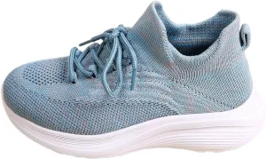 Kids Running Shoe Comfortable Lightweight Breathable Walking Shoes Lace-Up Sneakers Mesh Workout Casual Sports Barefoot