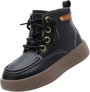 Kids School Ankle Boots for Little Child Classic Water-Proof Comfort Work Boot Unisex Boys Rain Boots Size 8 Toddler