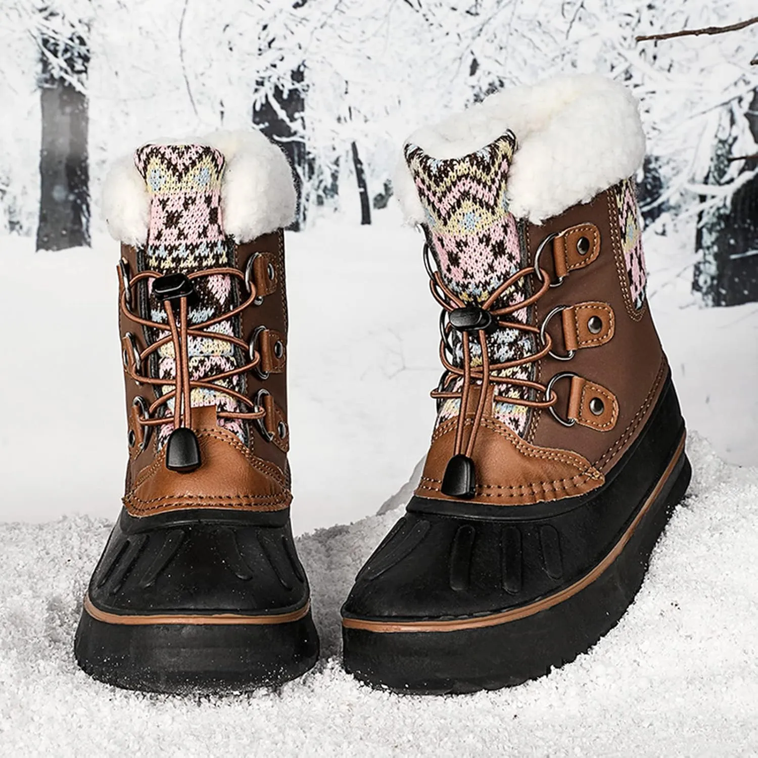 Kids Shoes Snow Boots Girls Boys OutdoorBoots Warm Boots With Cotton Snow Boots High Heel Boots for Winter Fashion Boot