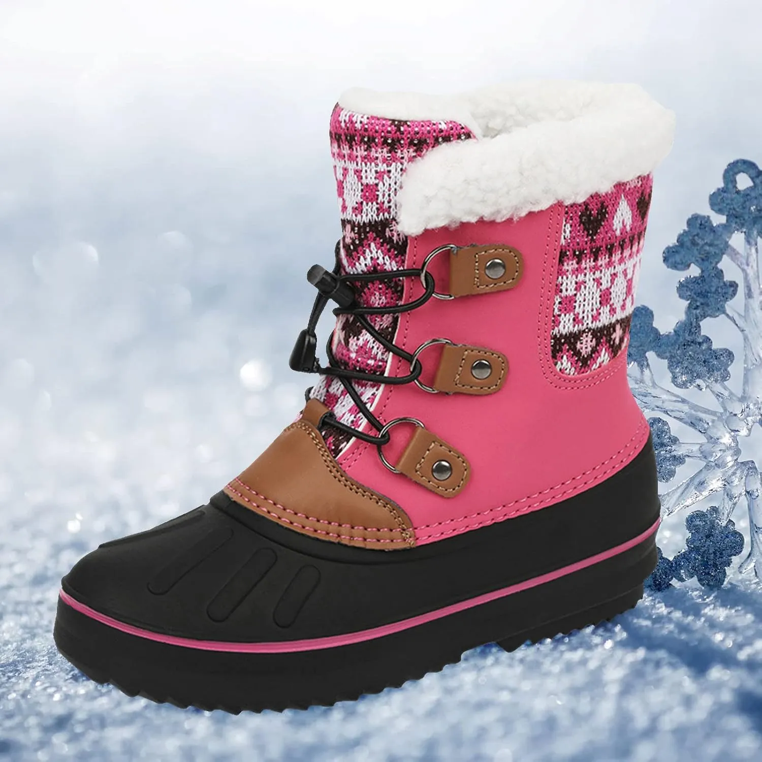 Kids Shoes Snow Boots Girls Boys OutdoorBoots Warm Boots With Cotton Snow Boots High Heel Boots for Winter Fashion Boot