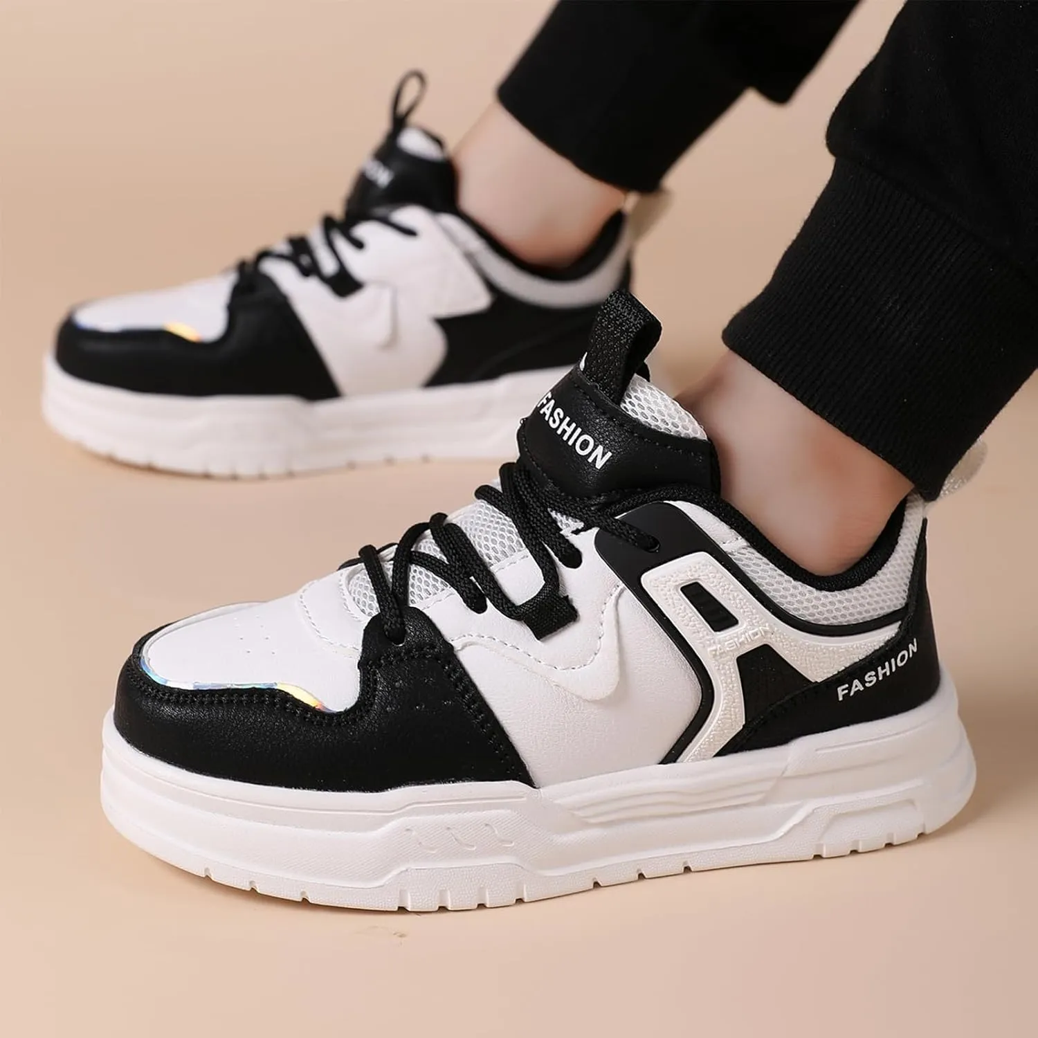 Kids Sneakers Lightweight Skateboard Shoes Non-Slip Walking Sports Shoes for Little Big Kids Unisex-Child Boys Girls