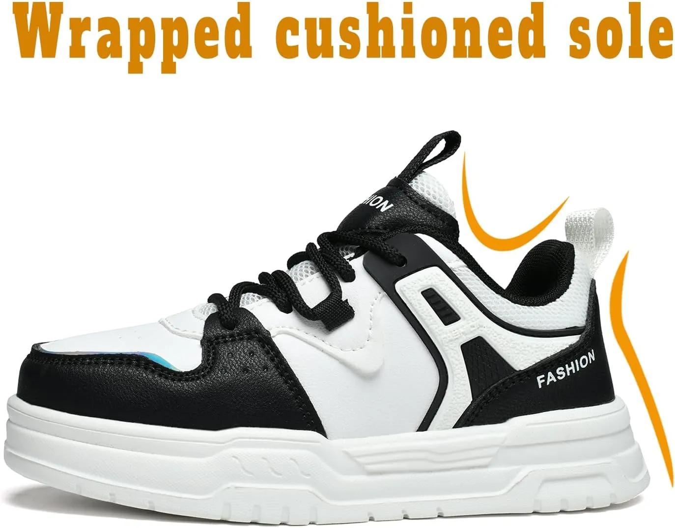 Kids Sneakers Lightweight Skateboard Shoes Non-Slip Walking Sports Shoes for Little Big Kids Unisex-Child Boys Girls