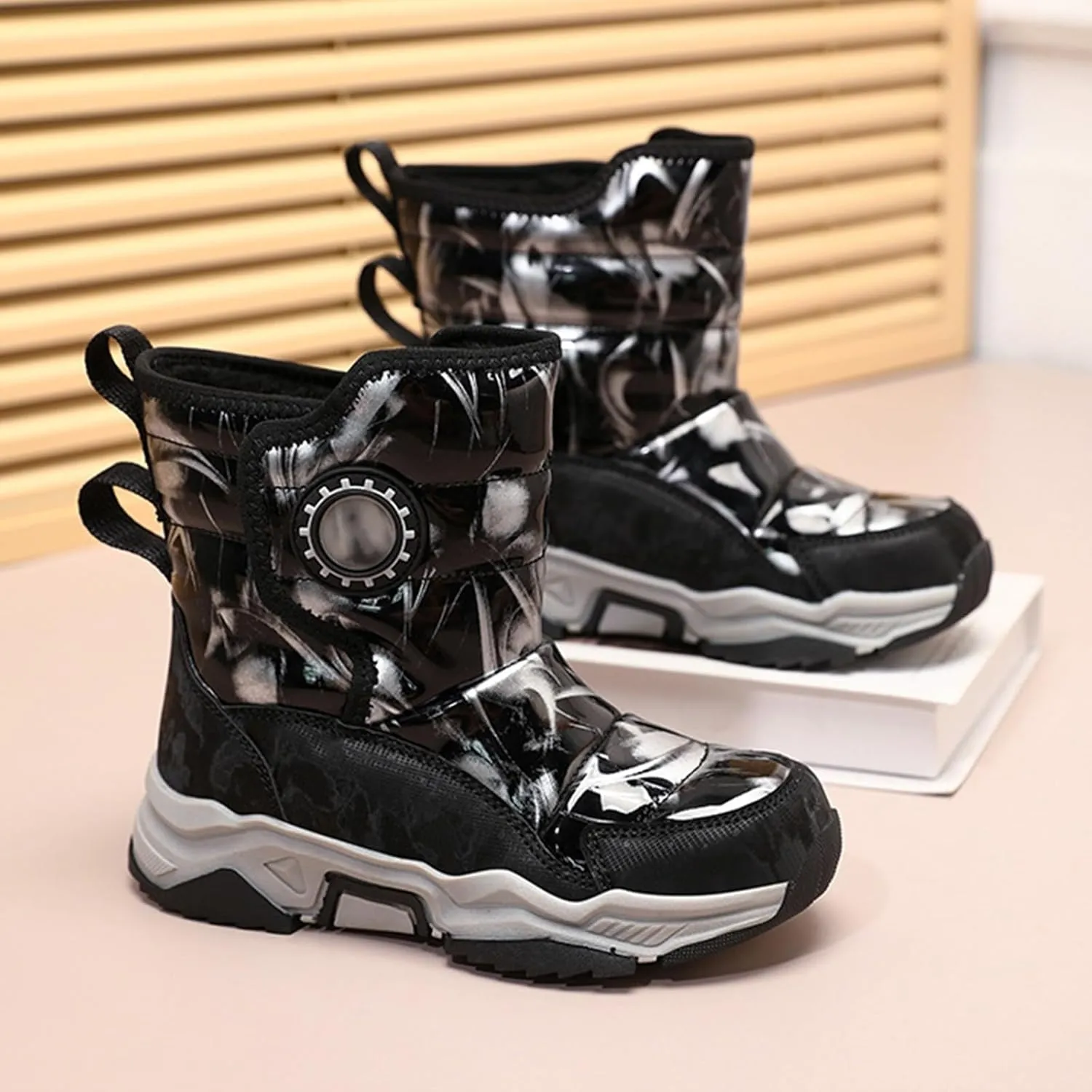Kids Snow Boots For Girls Winter Boot Waterproof Warm Anti-Slip Shoes Kids Snow Boots Insulated Snow Boots For Boys