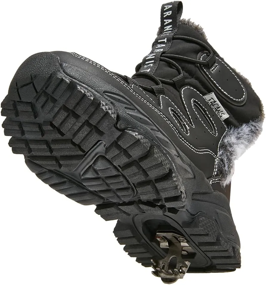Kids Winter Snow Boots Waterproof Slip Resistant Fur Lined Outdoor Ankle Walking Shoes