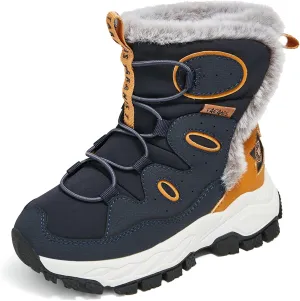 Kids Winter Snow Boots Waterproof Slip Resistant Fur Lined Outdoor Ankle Walking Shoes