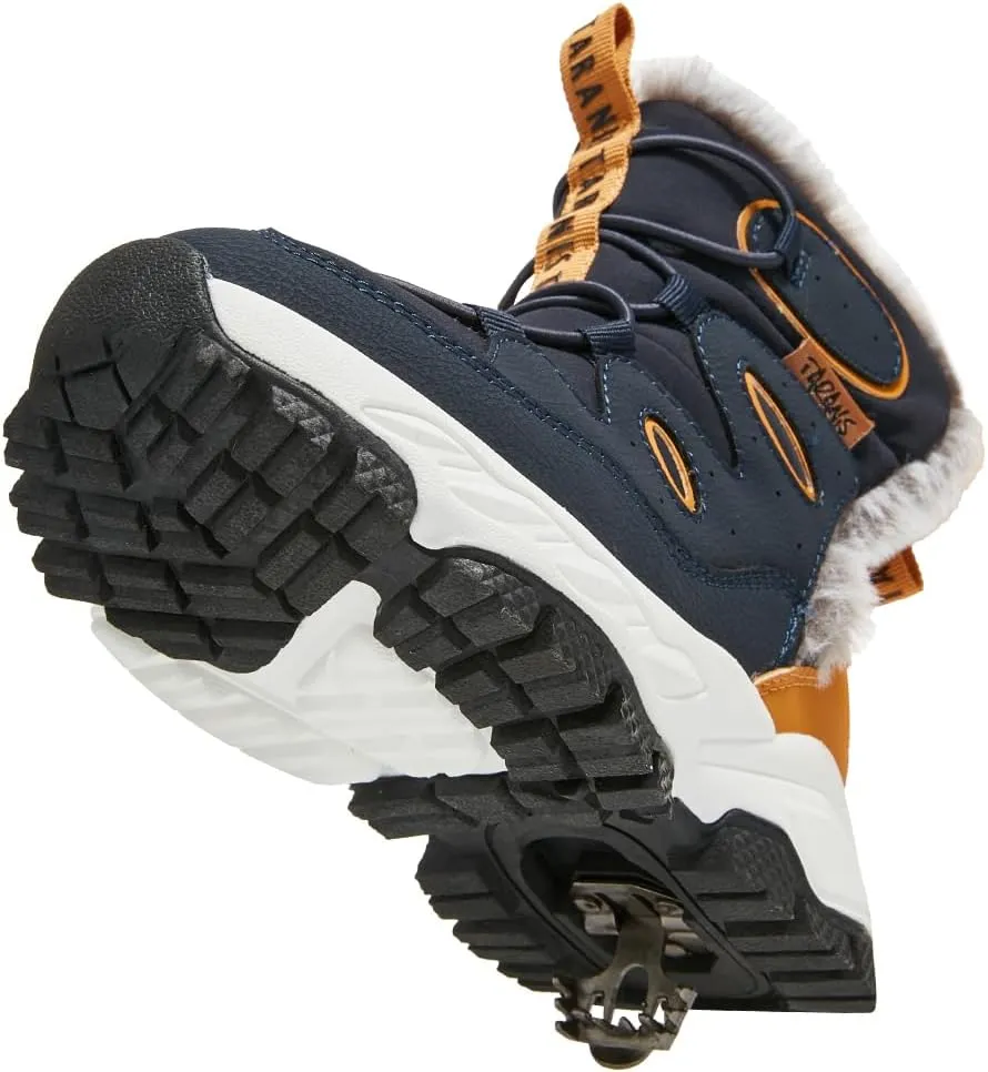 Kids Winter Snow Boots Waterproof Slip Resistant Fur Lined Outdoor Ankle Walking Shoes