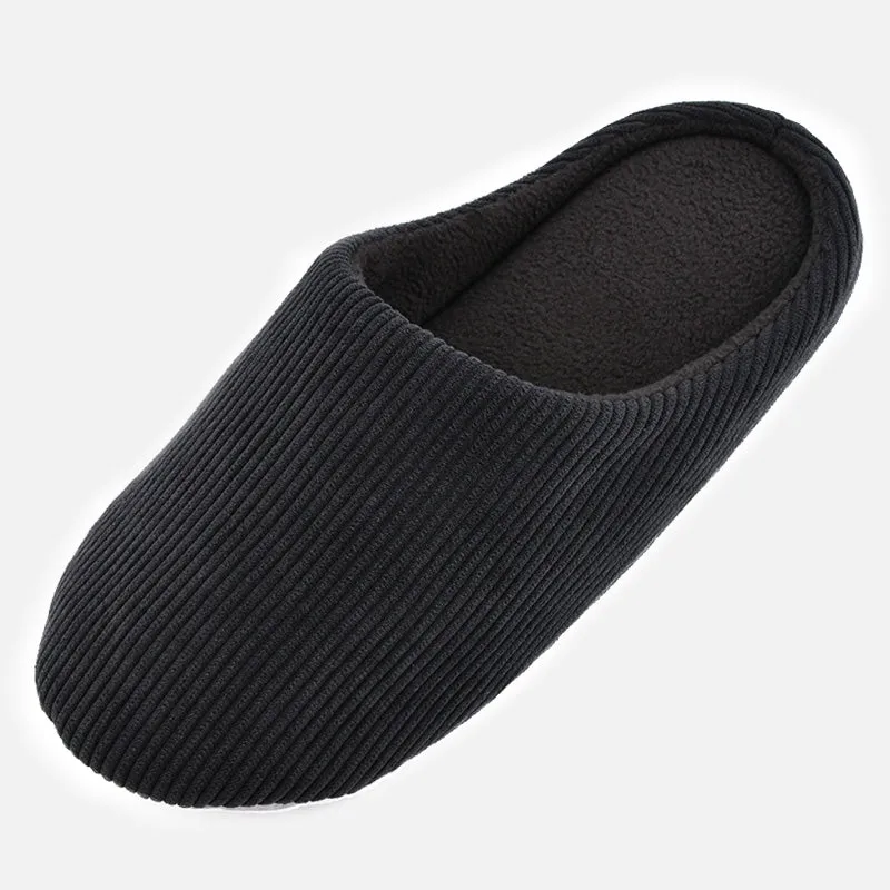 Knixmax Women's Slippers Memory Foam Black Winter Slippers for Indoor Travel Hotel