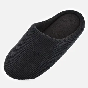 Knixmax Women's Slippers Memory Foam Black Winter Slippers for Indoor Travel Hotel