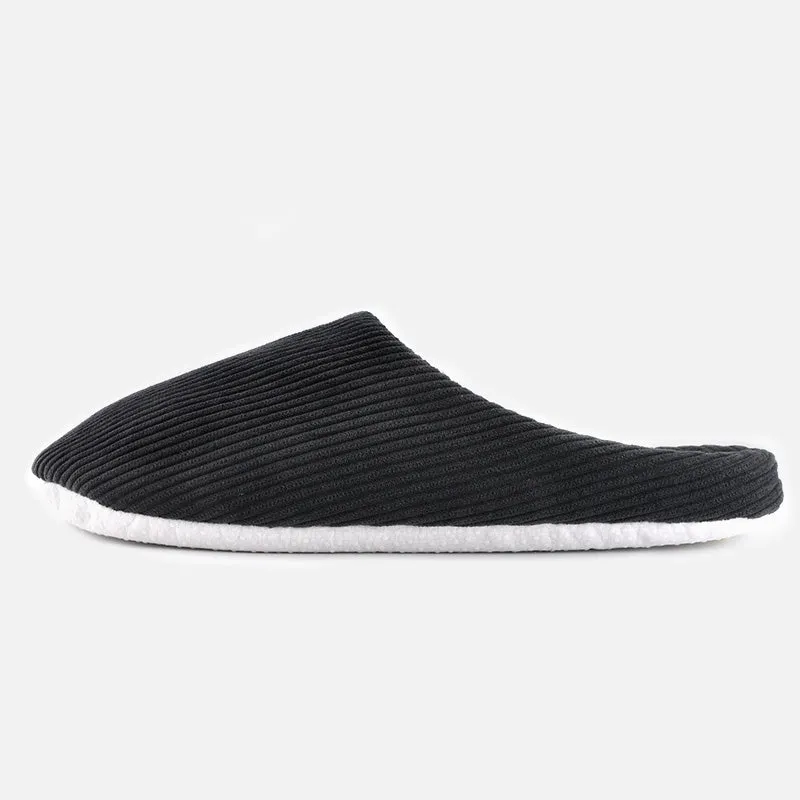 Knixmax Women's Slippers Memory Foam Black Winter Slippers for Indoor Travel Hotel