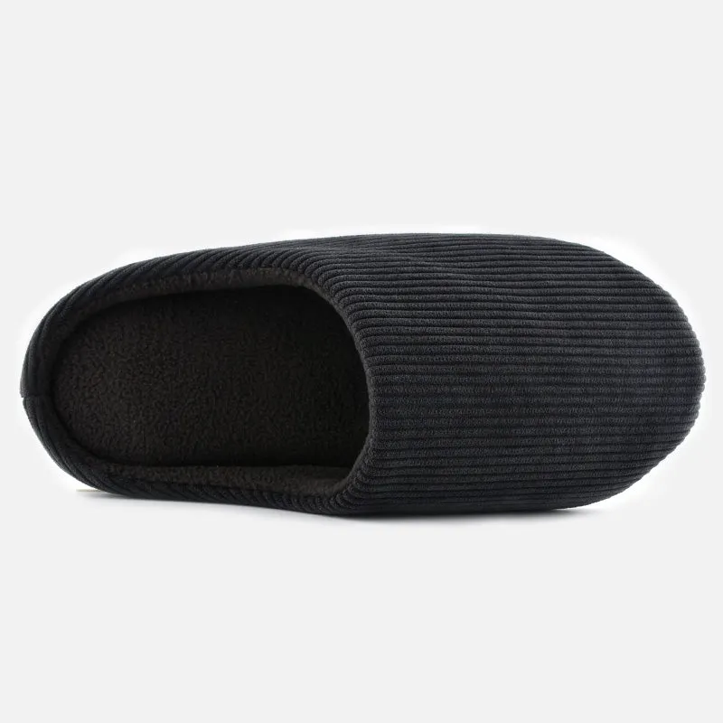 Knixmax Women's Slippers Memory Foam Black Winter Slippers for Indoor Travel Hotel