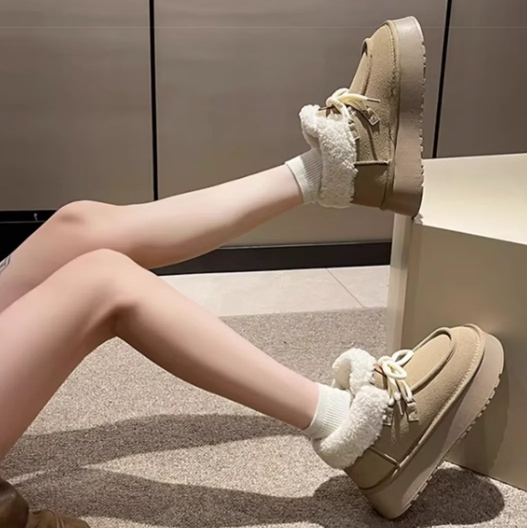 Lace-up Height Increasing Snow Boots