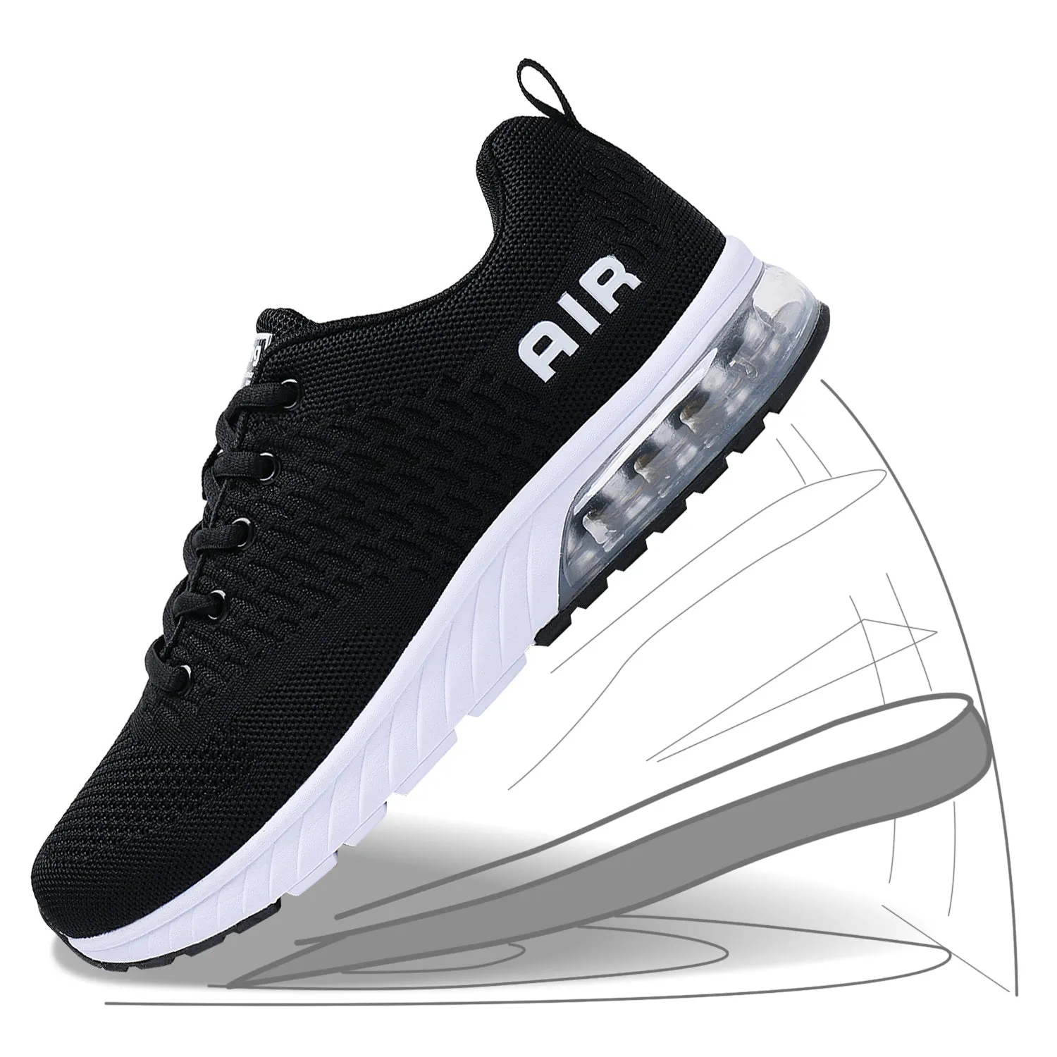 Ladies Stretch Knit Sneakers Breathable Sports Tennis