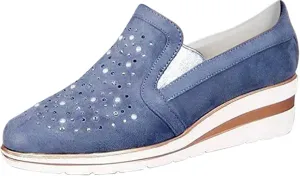 Ladmiple Shoes For Women Slip On Sneakers Breathe Walking Shoes Fashion Comfort Non Slip Platform Running Tennis Shoes