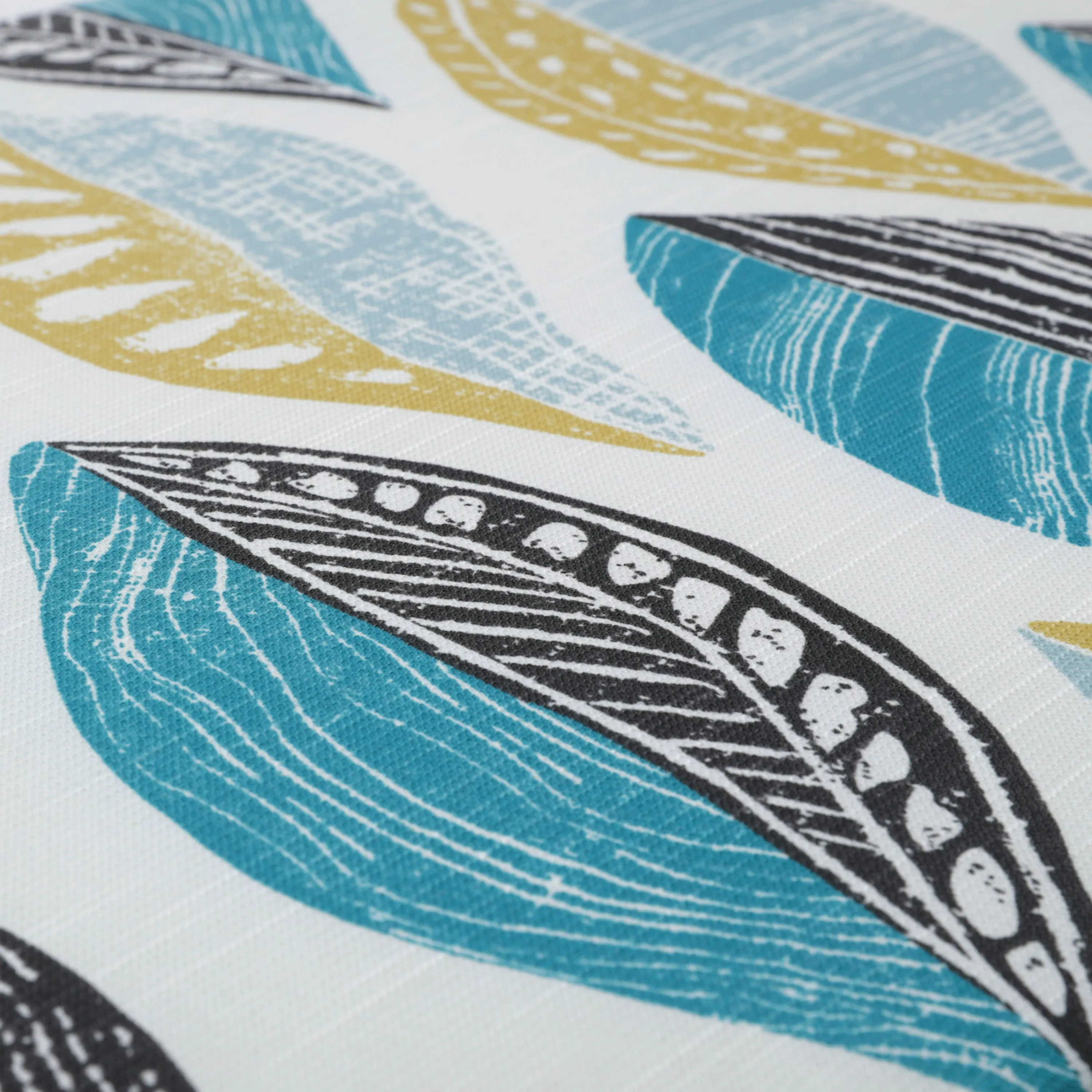 Leaf Block Teal/Citron 18.5-Inch Throw Pillow (Set Of 2)