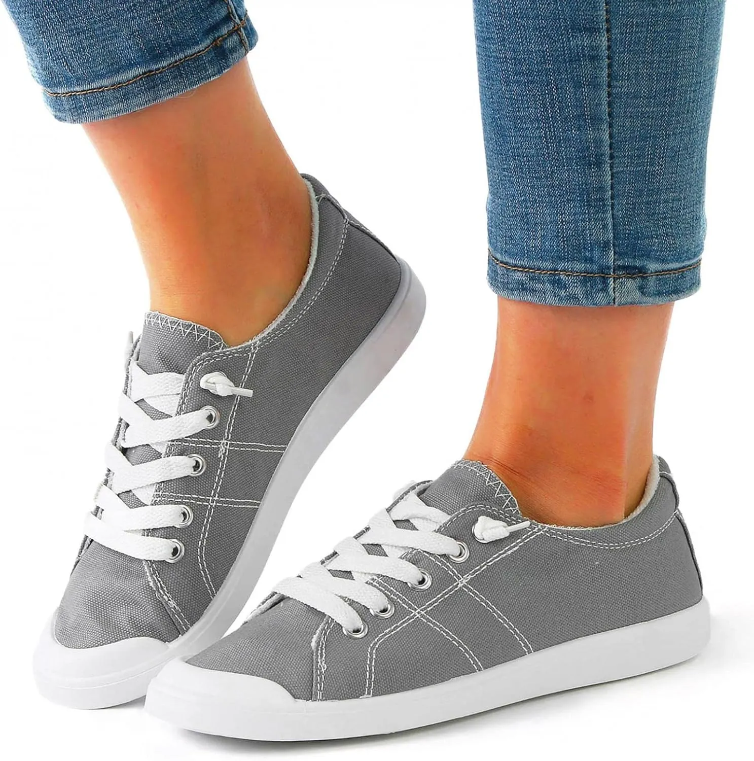 Loafers for Women Canvas Shoes Low Top Classic Slip On Lightweight Comfortable Fashion Sneakers for Walking