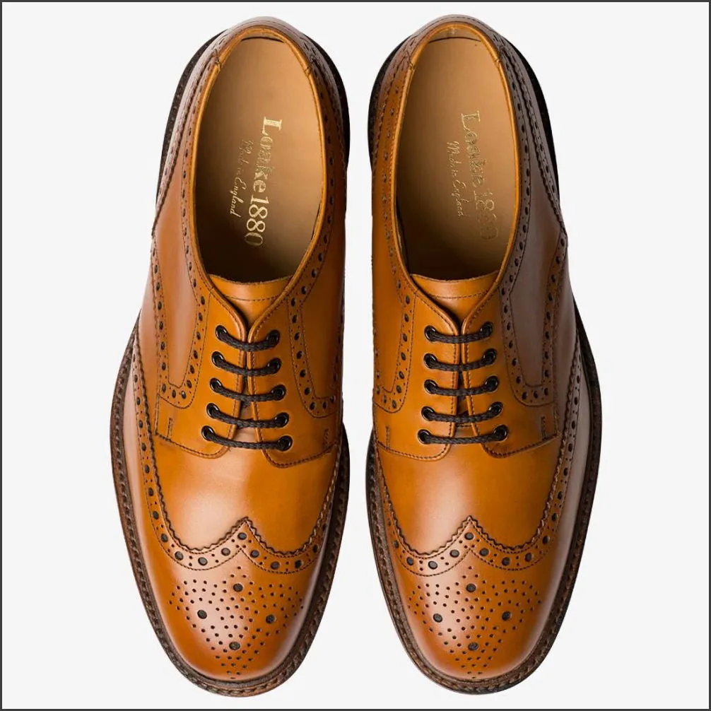 Loake Chester Tan Brogue Leather Sole Size 10.5 Only/