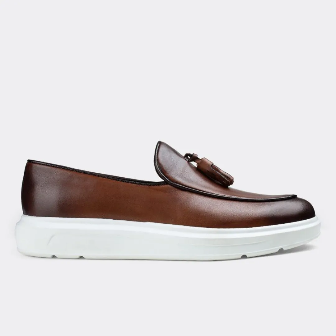 Madasat Brown Leather Loafer - 177 |