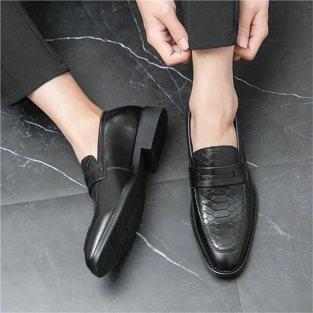 Men Leather Loafers Casual Dress Shoes Slip On Driving Moccasins Comfortable Office Party Fashion