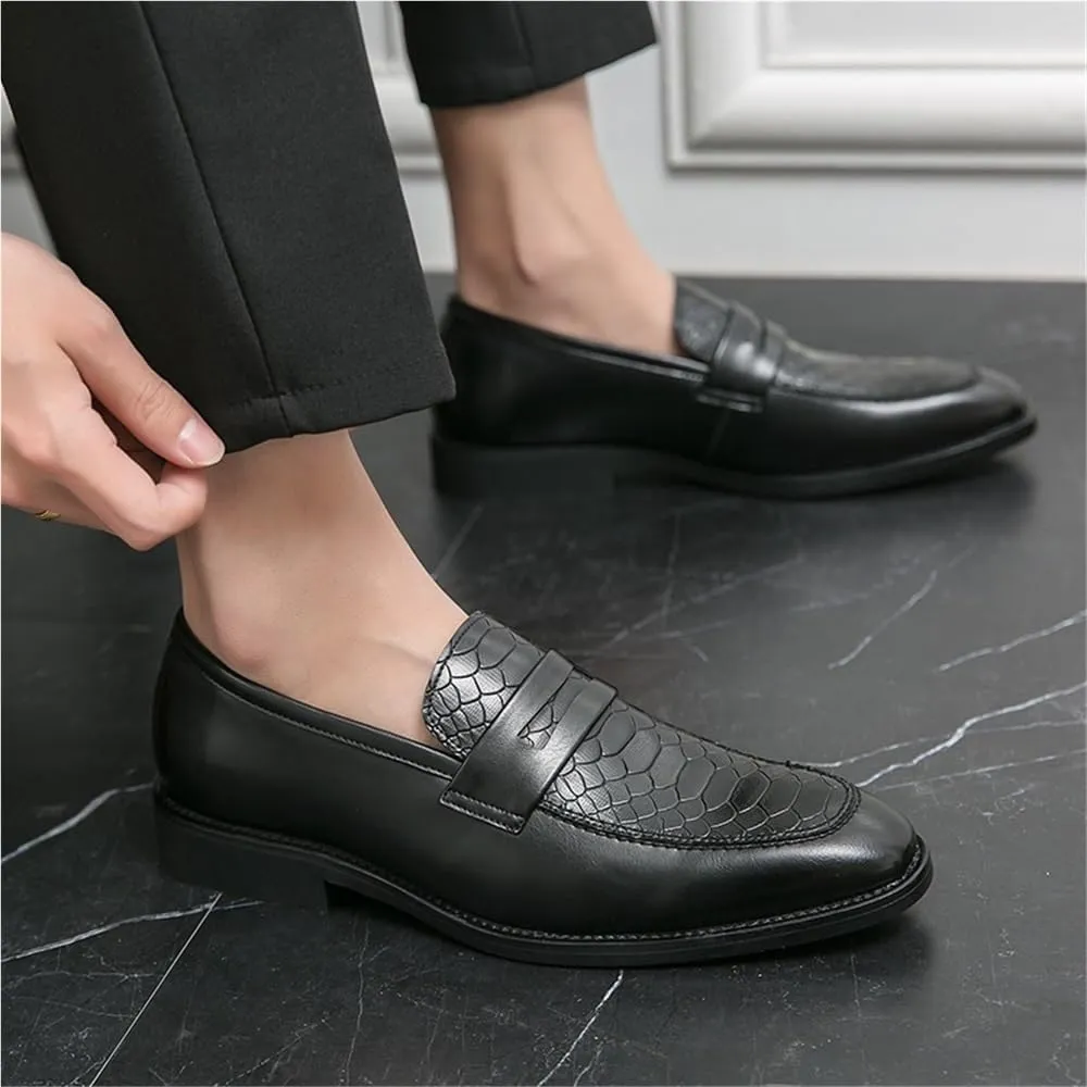 Men Leather Loafers Casual Dress Shoes Slip On Driving Moccasins Comfortable Office Party Fashion