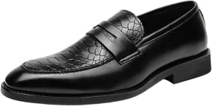 Men Leather Loafers Casual Dress Shoes Slip On Driving Moccasins Comfortable Office Party Fashion
