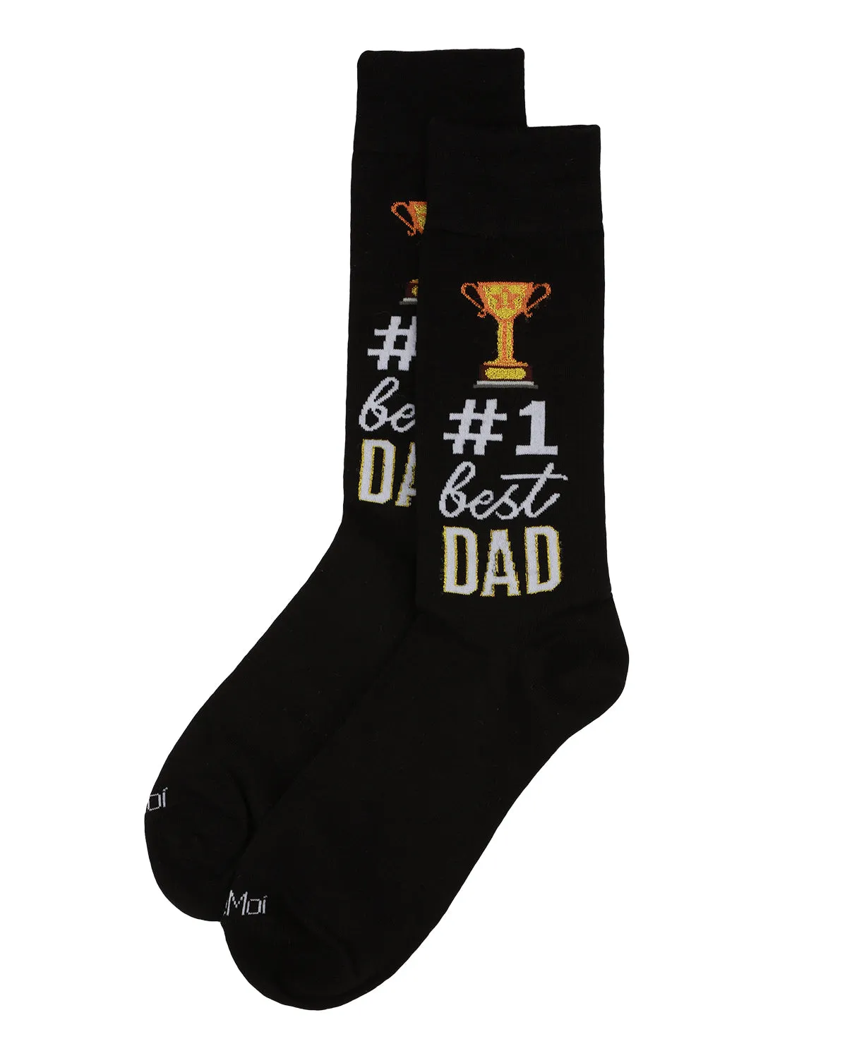 Men's #1 Dad Trophy Bamboo Blend Novelty Crew Sock
