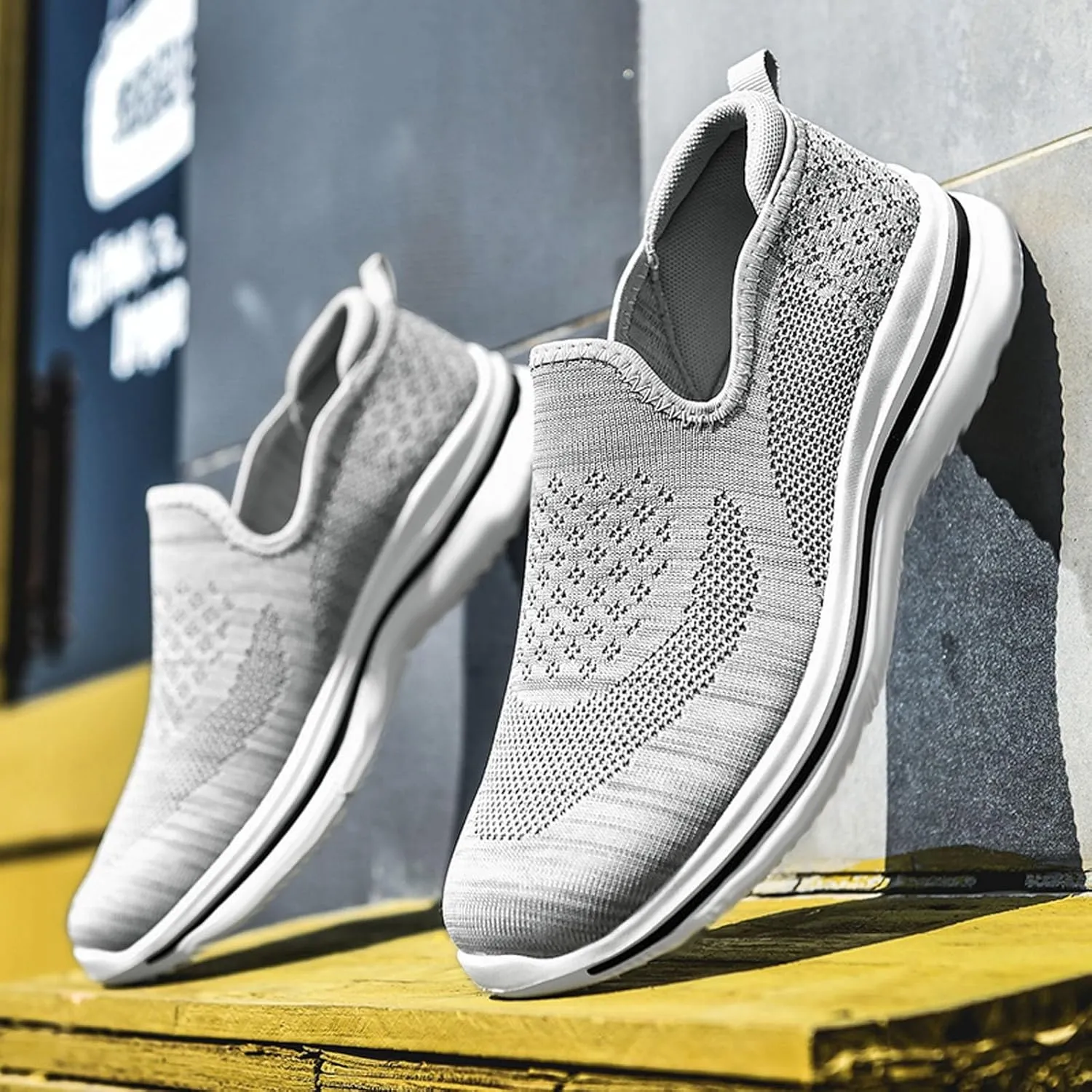 Mens Athletic Shoes Men's Fashion Sneakers Slip on Shoe for Men Tennis Shoe for Men Breathable Casual Sneaker