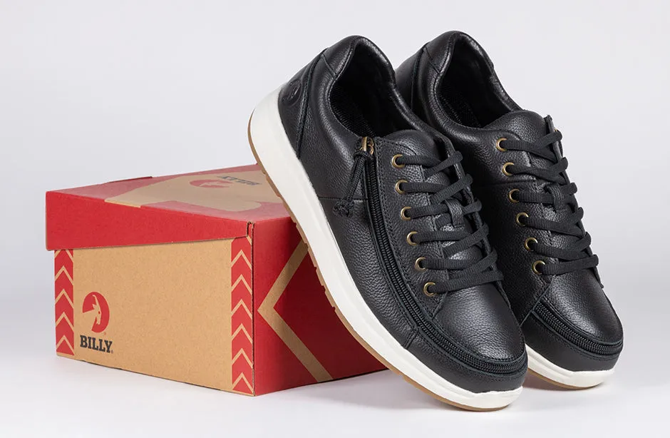 Men's Black Leather BILLY Comfort Lows