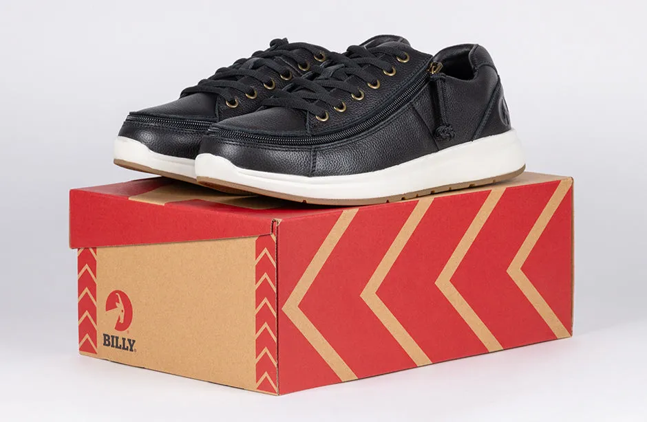 Men's Black Leather BILLY Comfort Lows