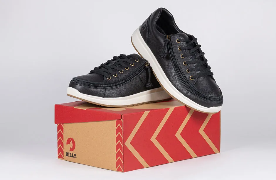 Men's Black Leather BILLY Comfort Lows