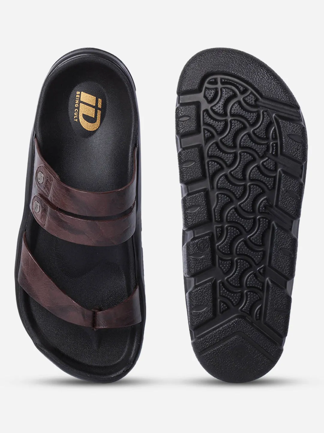 Men's Brown Strap Sandals (ID4273)