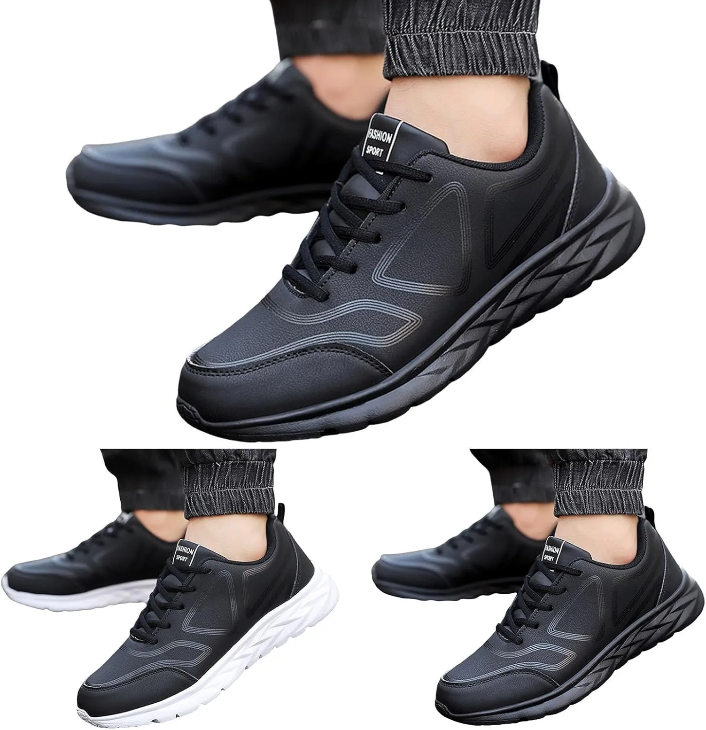 Men's Business Casual Shoes Slip On Lightweight Breathable Fashion Sneaker Casual Soft Flat Soled Walking Shoes