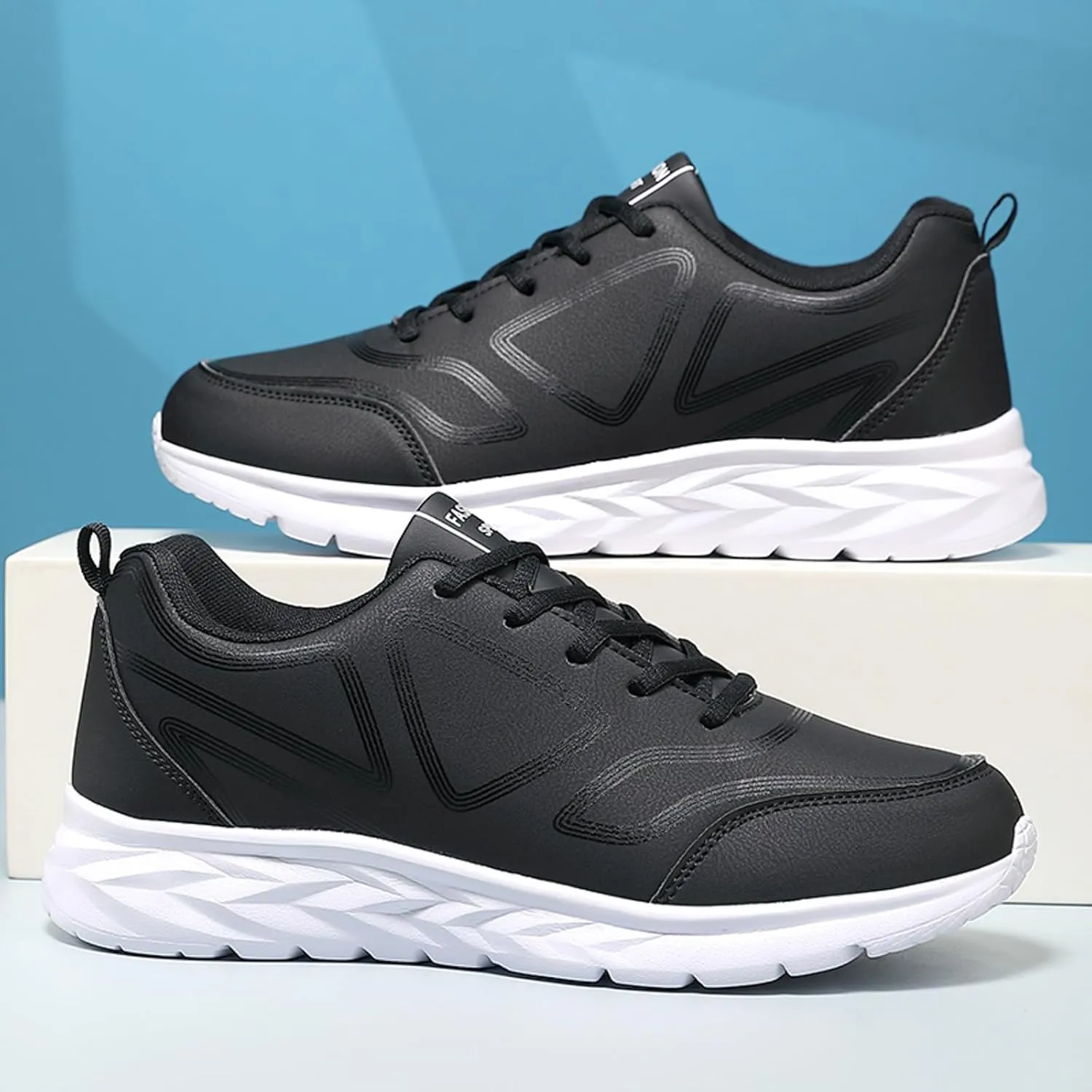 Men's Business Casual Shoes Slip On Lightweight Breathable Fashion Sneaker Casual Soft Flat Soled Walking Shoes