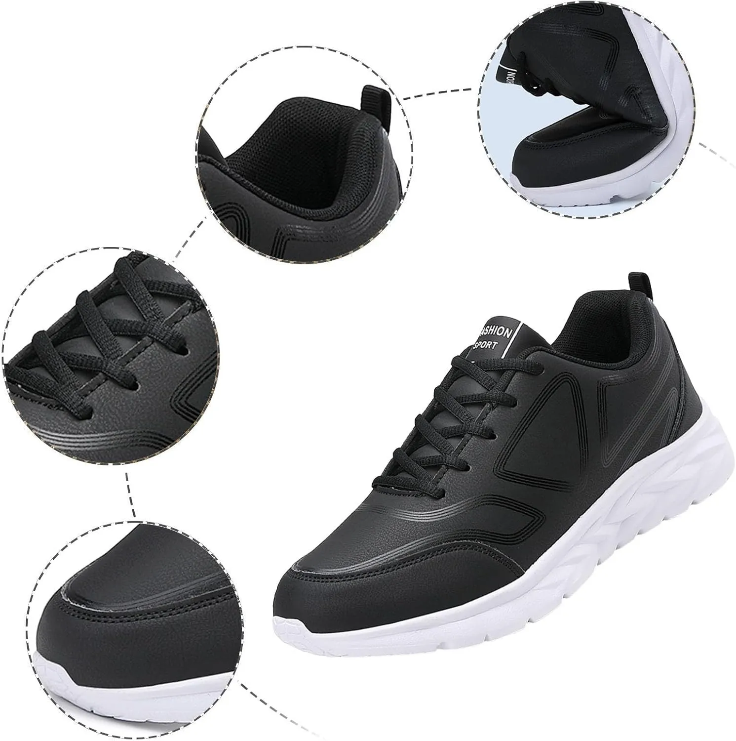 Men's Business Casual Shoes Slip On Lightweight Breathable Fashion Sneaker Casual Soft Flat Soled Walking Shoes