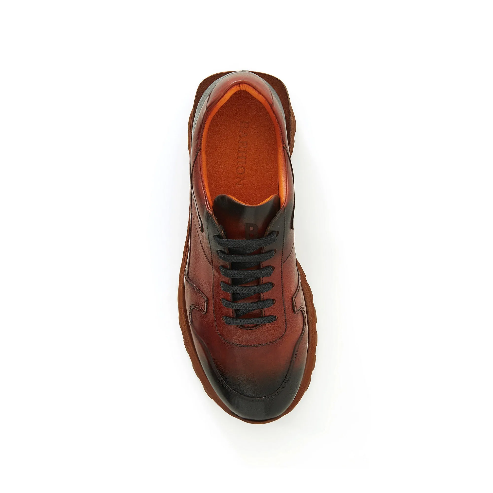 Men's Calf Leather Handmade Sneakers M8015