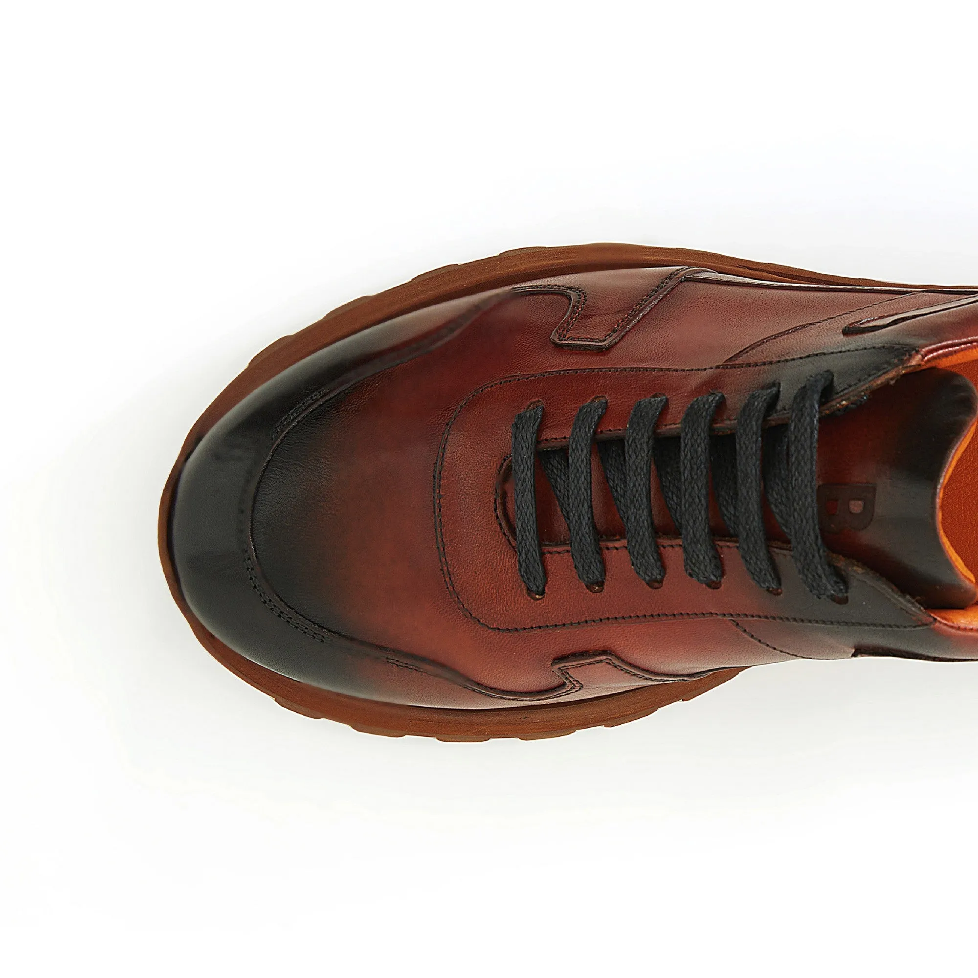 Men's Calf Leather Handmade Sneakers M8015