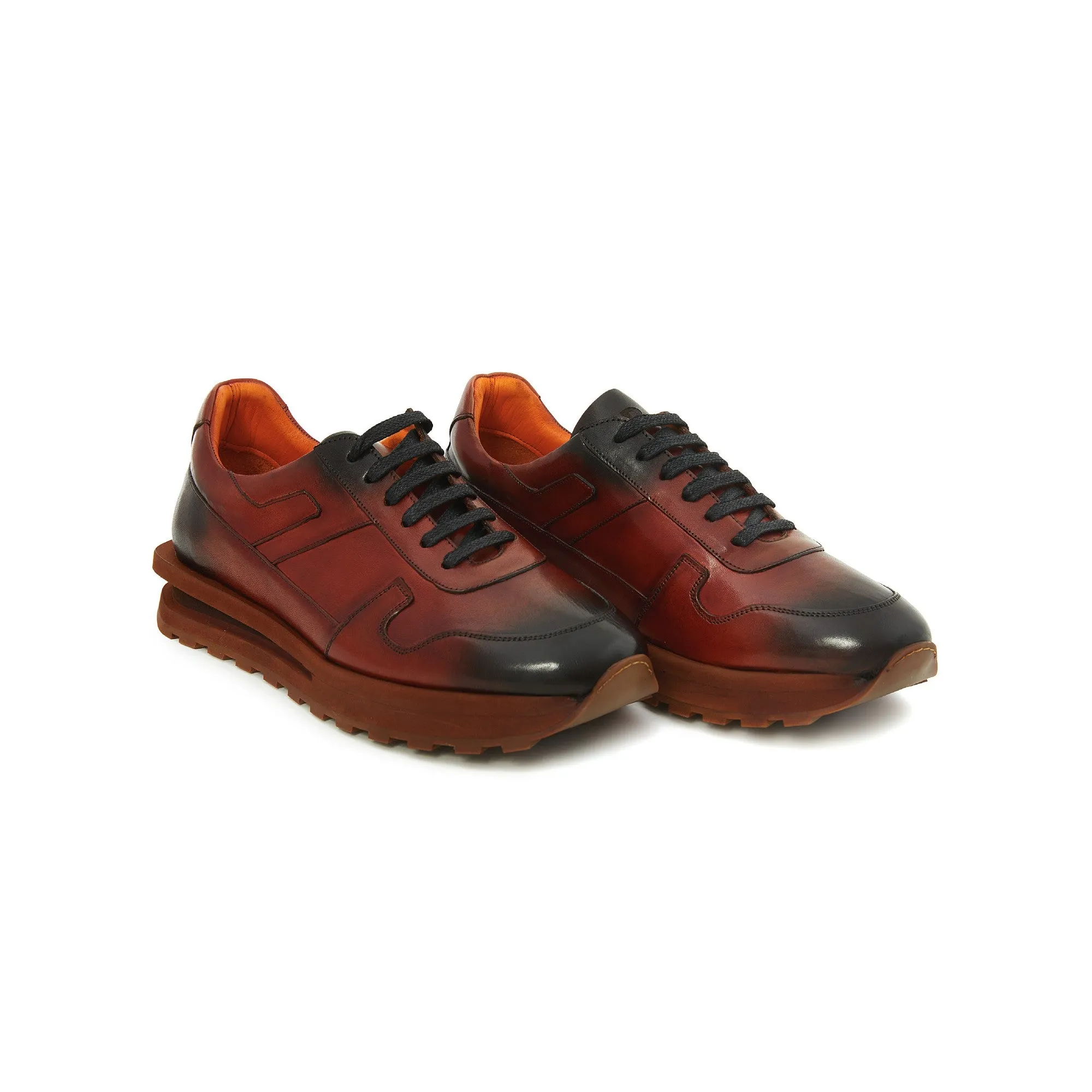 Men's Calf Leather Handmade Sneakers M8015