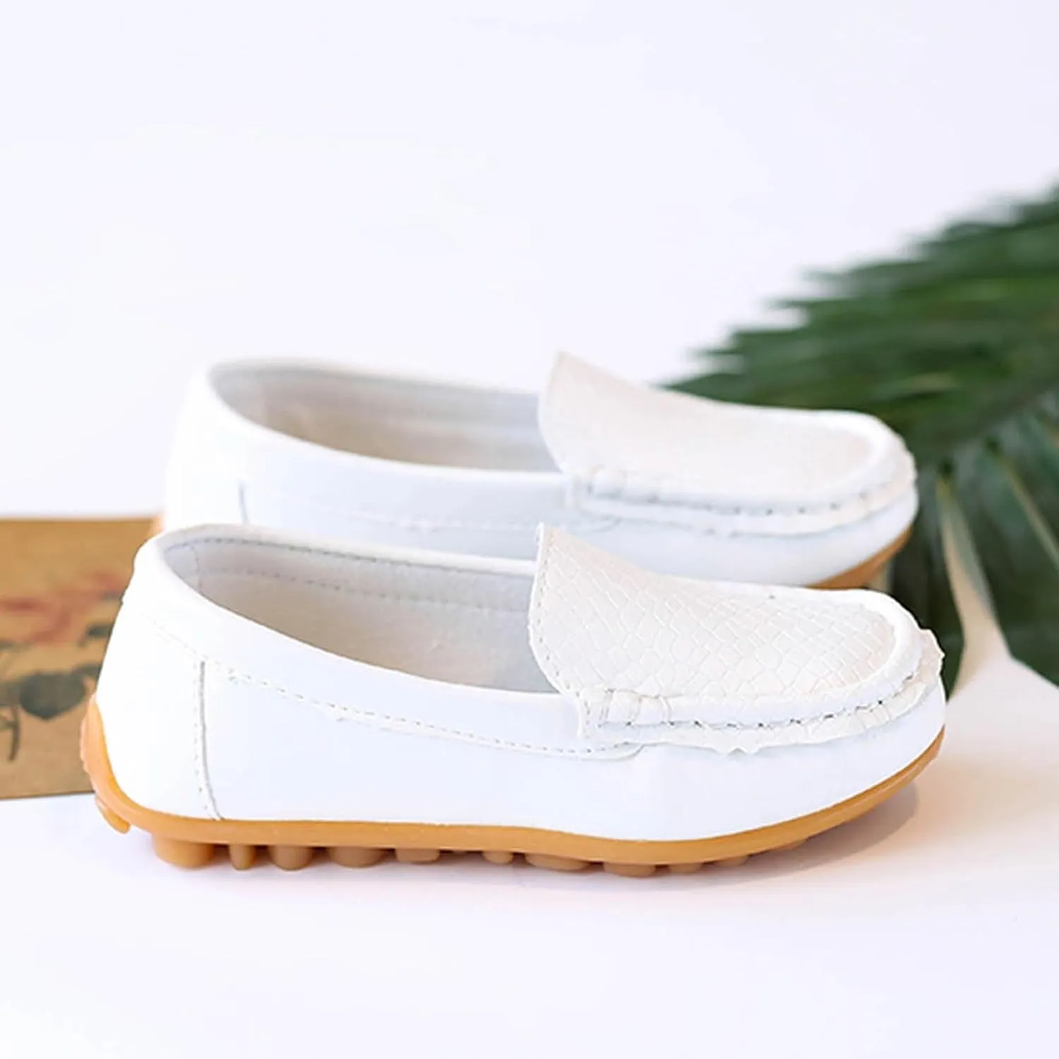 Men's Casual Dress Sneakers Toddler Little Kid Boys Girls Soft Slip On Loafers Dress Flat Shoes Boat Shoes Casual