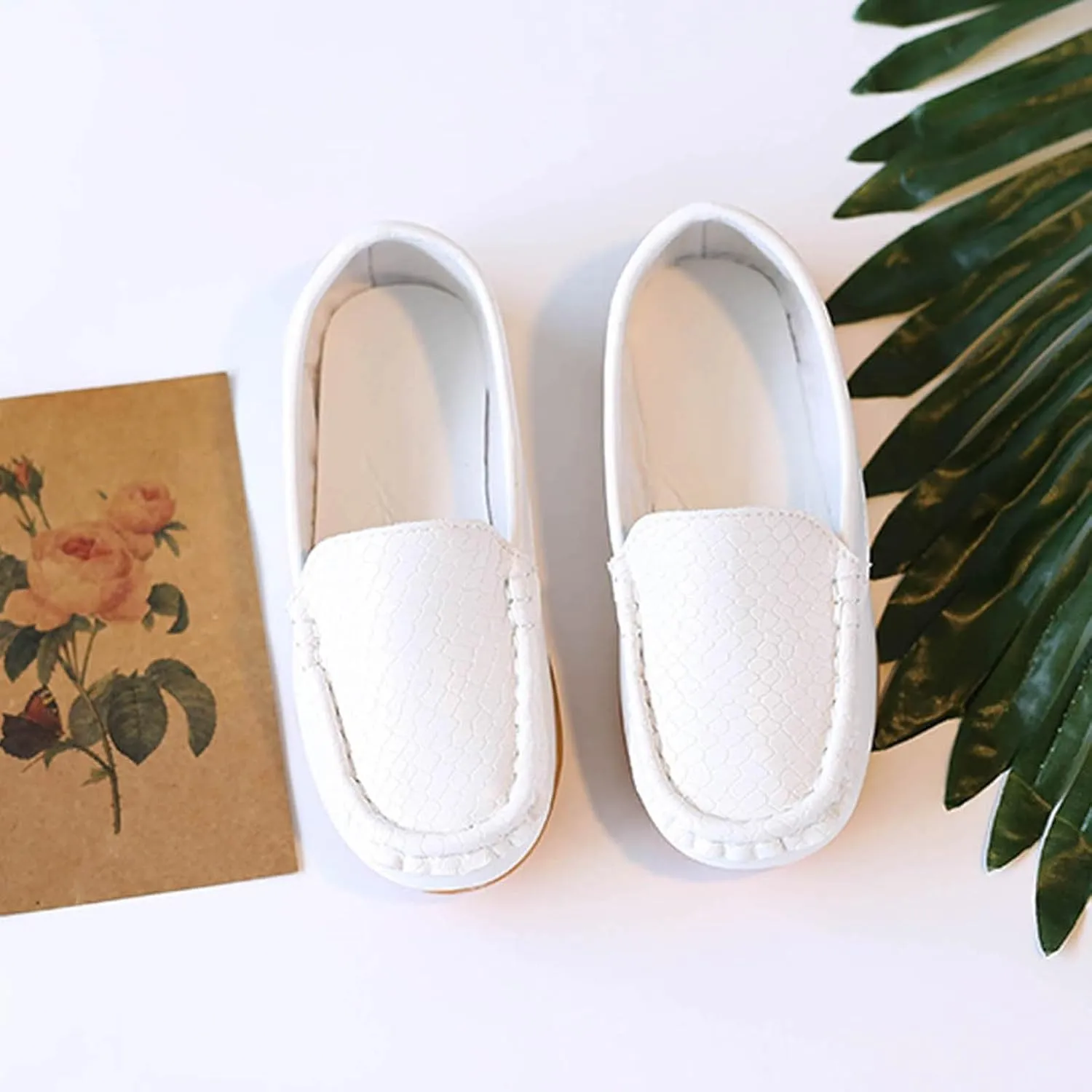 Men's Casual Dress Sneakers Toddler Little Kid Boys Girls Soft Slip On Loafers Dress Flat Shoes Boat Shoes Casual
