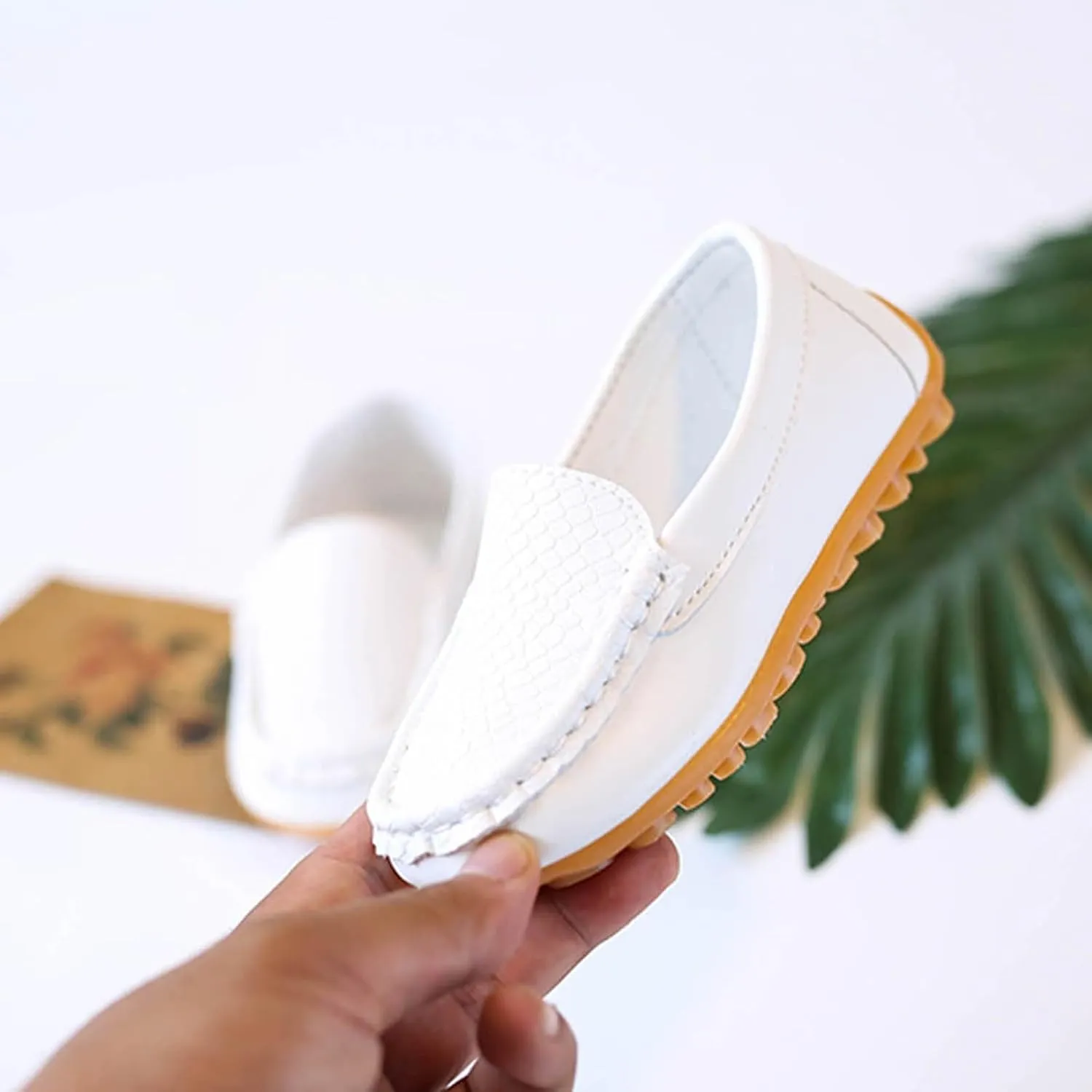 Men's Casual Dress Sneakers Toddler Little Kid Boys Girls Soft Slip On Loafers Dress Flat Shoes Boat Shoes Casual